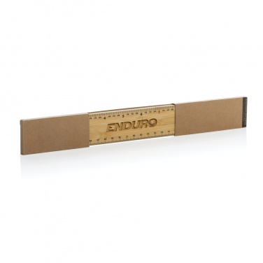 Logo trade promotional gifts image of: Timberson extra thick 30cm double sided bamboo ruler