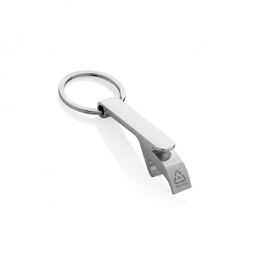 Logo trade corporate gift photo of: RCS recycled zinc alloy bottle opener keychain