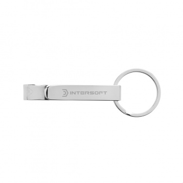 Logo trade promotional merchandise picture of: RCS recycled zinc alloy bottle opener keychain