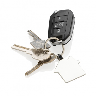 Logo trade promotional merchandise image of: RCS recycled zinc alloy house keyring