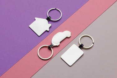 Logo trade promotional products picture of: RCS recycled zinc alloy house keyring