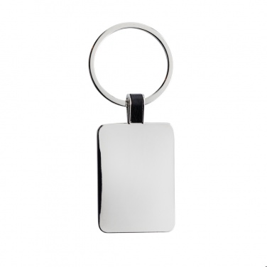 Logotrade corporate gift picture of: RCS recycled zinc alloy rectangle keyring