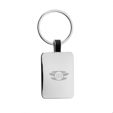 Logotrade corporate gifts photo of: RCS recycled zinc alloy rectangle keyring