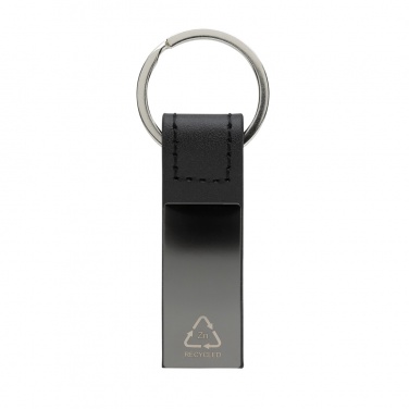 Logo trade promotional item photo of: Luxury PU keychain RCS recycled zinc alloy