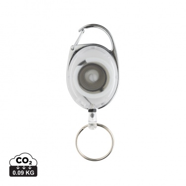 Logo trade promotional merchandise picture of: RCS recycled ABS roller clip keychain