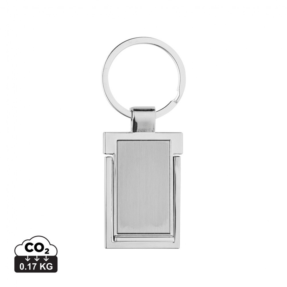 Logotrade promotional giveaway image of: RSC recycled zinc alloy phone stand keychain