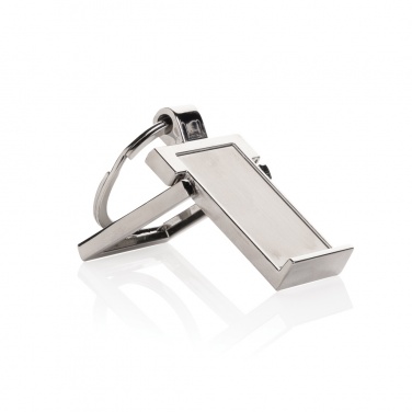 Logo trade corporate gift photo of: RSC recycled zinc alloy phone stand keychain