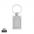 RSC recycled zinc alloy phone stand keychain, silver