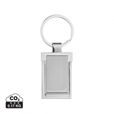 Logo trade corporate gifts picture of: RSC recycled zinc alloy phone stand keychain