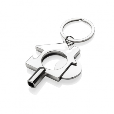 Logo trade corporate gift photo of: RCS recycled zinc alloy 3 in 1 keychain