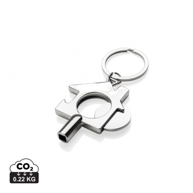 Logotrade promotional items photo of: RCS recycled zinc alloy 3 in 1 keychain