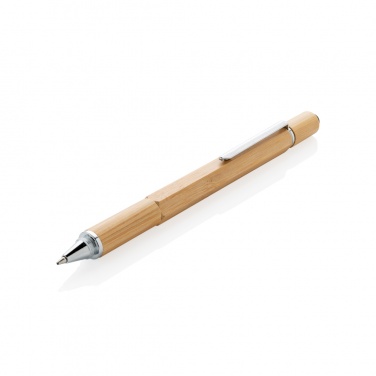 Logo trade promotional gift photo of: Bamboo 5-in-1 toolpen