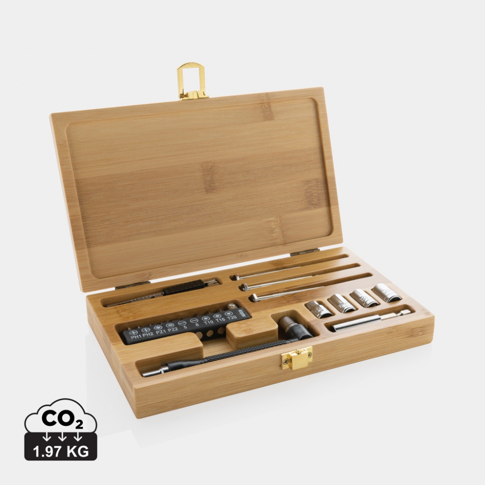 Logotrade business gift image of: Carvine 21 pcs bamboo tool set