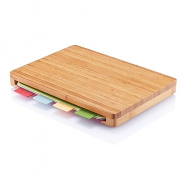 Logo trade business gifts image of: Cutting board with 4pcs hygienic boards