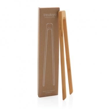 Logo trade promotional gifts picture of: Ukiyo bamboo serving tongs