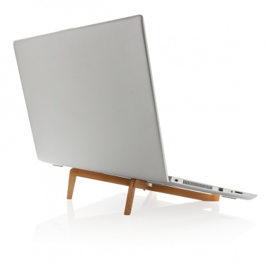 Logo trade promotional gifts picture of: Bamboo portable laptop stand