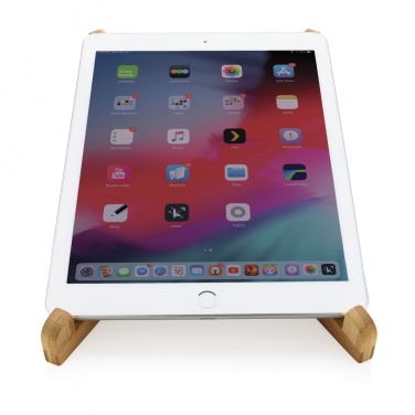 Logo trade business gift photo of: Bamboo portable laptop stand