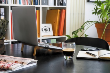 Logo trade promotional merchandise picture of: Bamboo portable laptop stand