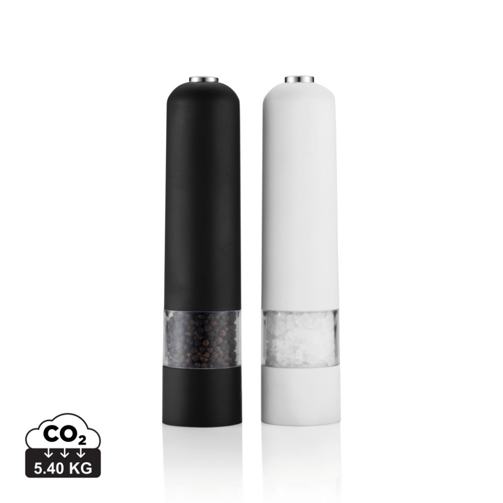 Logo trade promotional merchandise picture of: Electric pepper and salt mill set