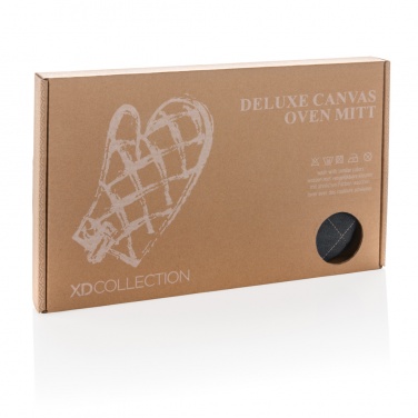 Logo trade promotional giveaways picture of: Deluxe canvas oven mitt