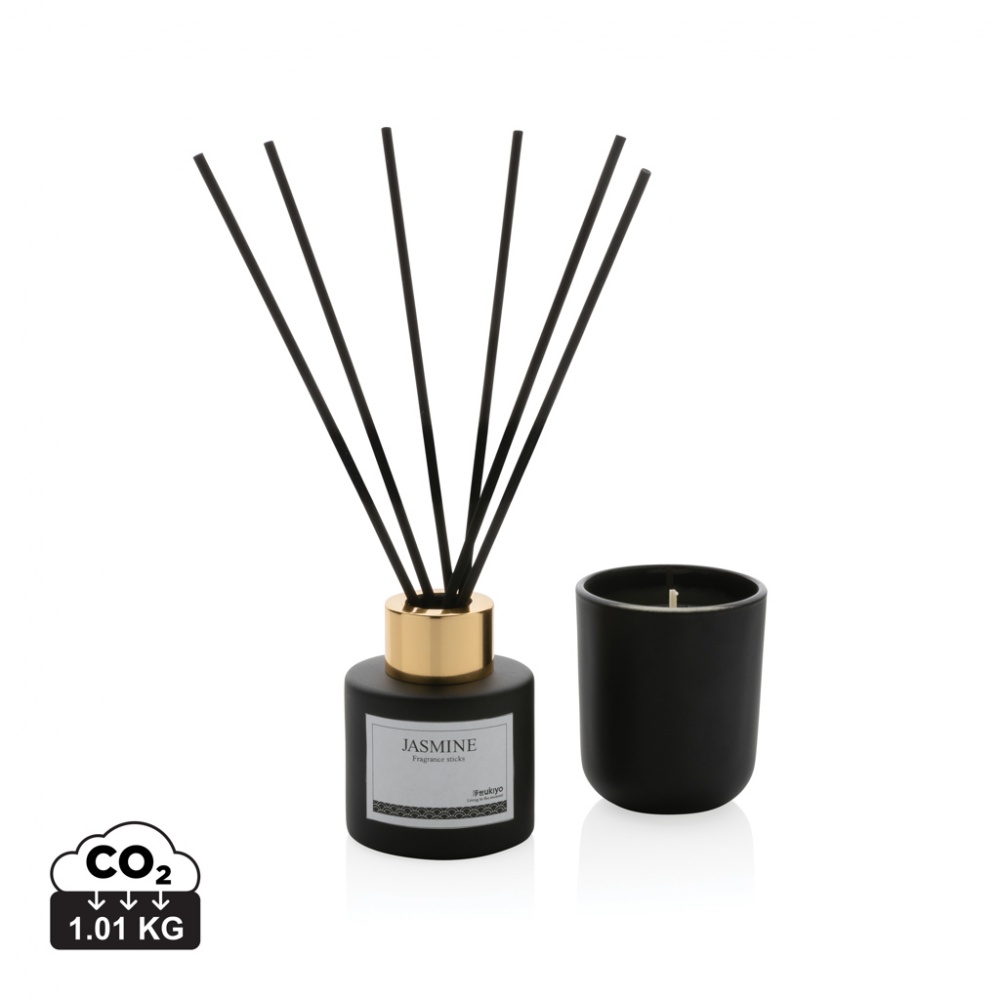 Logotrade promotional item image of: Ukiyo candle and fragrance sticks gift set