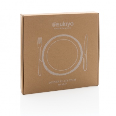 Logo trade promotional merchandise image of: Ukiyo dinner plate set of 2