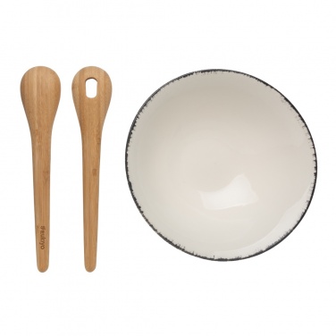 Logo trade promotional items image of: Ukiyo salad bowl with bamboo salad server