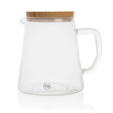 Logo trade promotional giveaways picture of: Ukiyo borosilicate glass carafe with bamboo lid 1.2L