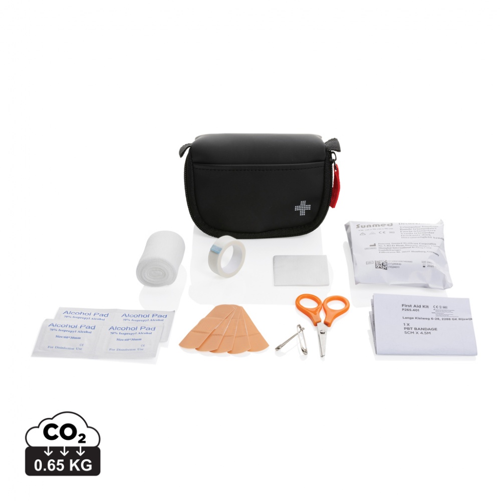 Logotrade promotional giveaway image of: RCS recycled nubuck PU pouch first aid set mailable