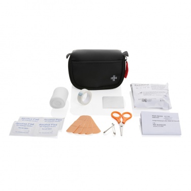 Logo trade corporate gifts image of: RCS recycled nubuck PU pouch first aid set mailable