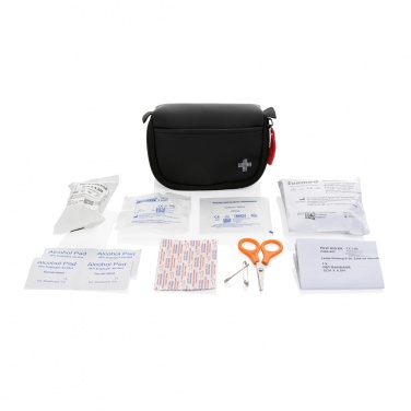 Logo trade promotional gifts picture of: RCS recycled nubuck PU pouch first aid set mailable