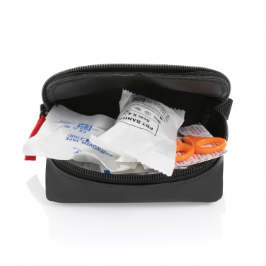 Logo trade promotional item photo of: RCS recycled nubuck PU pouch first aid set mailable