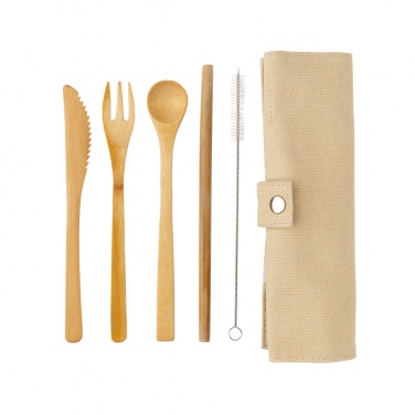 Logotrade promotional gifts photo of: Reusable bamboo travel cutlery set