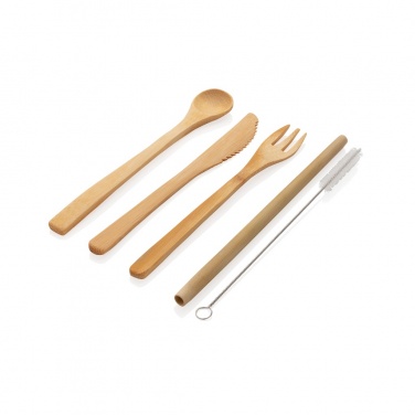 Logo trade advertising product photo of: Reusable bamboo travel cutlery set