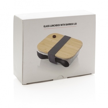 Logo trade promotional items picture of: Glass lunchbox with bamboo lid