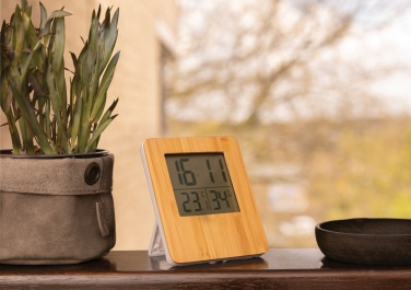 Logotrade promotional gifts photo of: Bamboo weather station