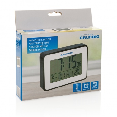 Logo trade promotional giveaways image of: Grundig weatherstation alarm and calendar