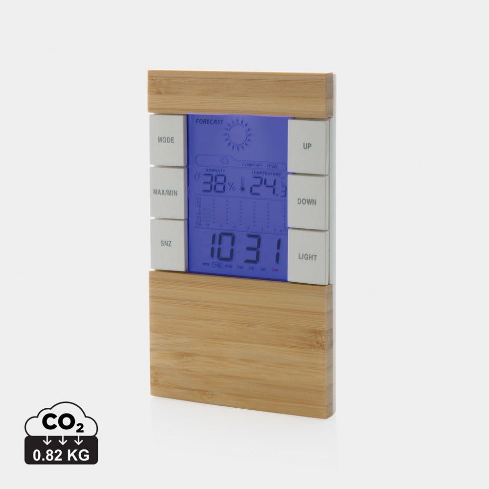 Logo trade corporate gifts image of: Utah RCS rplastic and bamboo weather station