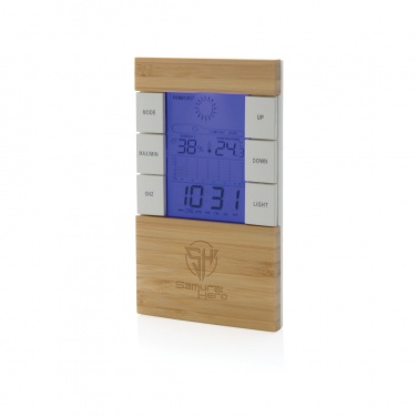 Logotrade corporate gift image of: Utah RCS rplastic and bamboo weather station