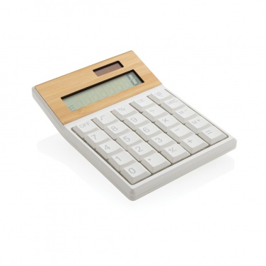 Logotrade promotional gift image of: Utah RCS recycled plastic and  bamboo calculator