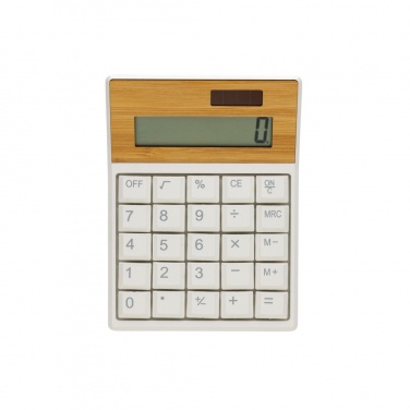 Logo trade corporate gifts picture of: Utah RCS recycled plastic and  bamboo calculator