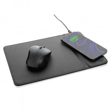 Logotrade promotional merchandise picture of: Swiss Peak RCS recycled PU 10W wireless charging mousepad