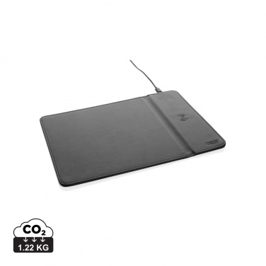 Logotrade promotional item picture of: Swiss Peak RCS recycled PU 10W wireless charging mousepad