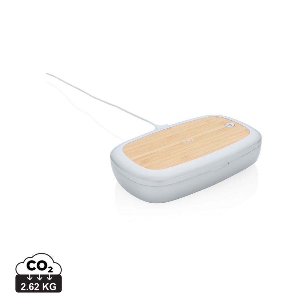 Logo trade corporate gifts image of: Rena UV-C steriliser box with 5W wireless charger