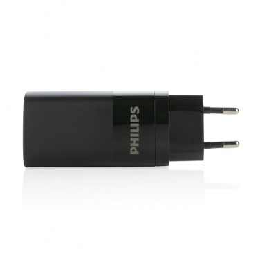 Logo trade promotional giveaways picture of: Philips 65W ultra fast PD 3-port USB wall charger