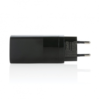 Logo trade corporate gifts image of: Philips 65W ultra fast PD 3-port USB wall charger