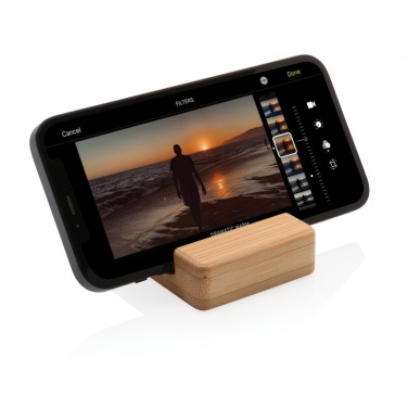 Logotrade promotional item picture of: Bamboo phone stand