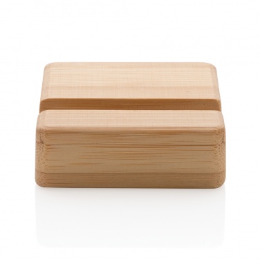 Logo trade promotional items image of: Bamboo phone stand