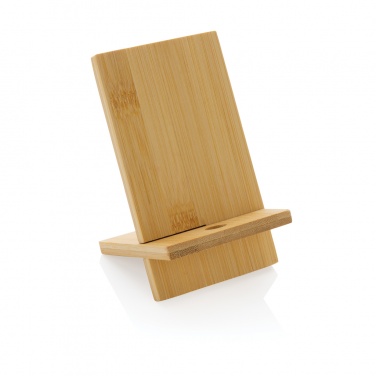 Logotrade promotional giveaway image of: Bamboo phone stand in kraft box