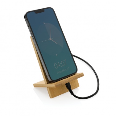 Logotrade promotional merchandise image of: Bamboo phone stand in kraft box